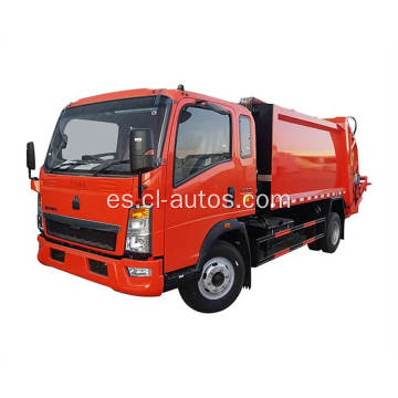 Sinotruk Howo 6ton 7cbm camión de basura comprimida